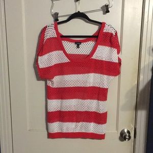 Torrid Striped Mesh Shirt size 1